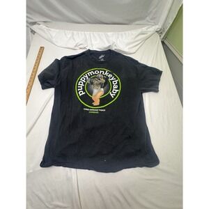 Mountain Dew‎ Men Adult Black Graphic T-Shirt Size Xl Funny Baby Puppy Kitten